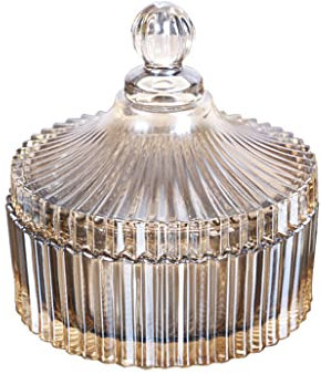 Glasierte Glas-Süßigkeitenschale mit Jurten-Form Deckel Abdeckung Kristall Zucker-Server Schüssel Dose Süßigkeiten Buffet Dekorative Keksdose Box Flasche Lebensmittel Vorratsbehälter
