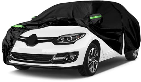 Bâche Voiture Étanche Compatible avec Renault Clio 2006-2024, Housse de Protection Voiture Extérieur Respirante Contre Pluie Soleil Poussière