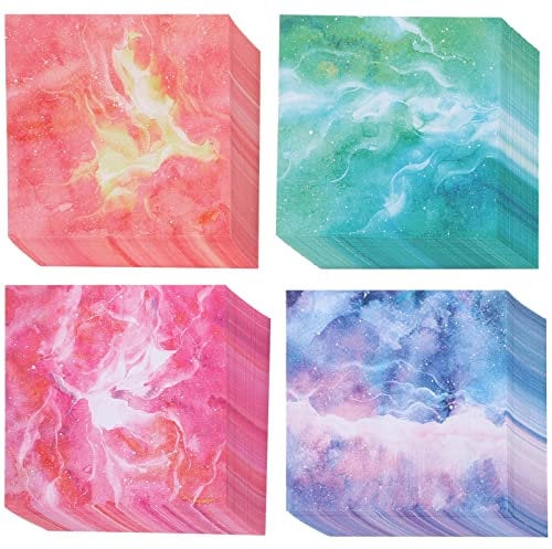 SEWACC Regenbogen Aquarell Origami Papier: 400 Blatt Sterne Himmel Origami Quadrate Pastellfarben Faltpapier Pastellfarben Bastelbogen Für Bastelunterricht In Schule