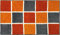 REDBEST Badematte, Badteppich, Badvorleger karo Los Angeles - rutschhemmend, Flauschiger Flor, pflegeleicht, für Fußbodenheizung geeignet - Terra Größe 50x80 cm
