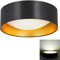 Depuley LED deckenleuchte 18W, Deckenlampe Schwarz Gold, 34CM lampe wohnzimmer, schlafzimmerlampe, 6000K, für Wohnzimmer, Schlafzimmer, Esszimmer, badezimmer, Büro, keller, Halle, Kinderzimmer