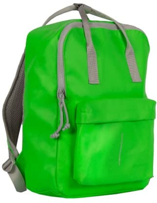 New Rebels® Mart Waterproof Backpack - 18-Liter-Laptoptasche mit robustem Reißverschluss und 13-Laptopfach - gepolsterte Rückenlehne - zusätzliche Griffe für einfaches Tragen - Neon Grün