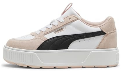 Puma Women Karmen Rebelle Sd Sneakers, Puma White-Puma Black-Rose Quartz, 40.5 EU