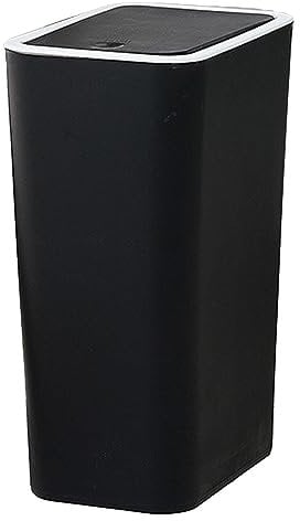 lembrd Bathroom Trash Can With Lid, 2.6 Gallon / 10 Liter Small Offic-e Bin, Plasti-c Wastebasket With Pop-up Lid, Kitchen Waste Bins Modern Trash Can For Toilet, Offic-e, Bedroom, Living Room
