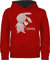 Pullover Kinder Hoodie Jungen - Süßer Hase Mädchen mit Name personalisiert I Häschen I Rabbit I Langohr I Süße Hasen - 152 (12/13 Jahre) - Rot/Schwarz - personalisierter hasenmotiv Emma Pulli