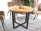 Design Esstisch GS-888 Eiche Natur - Schwarz matt rund ausziehbar oval