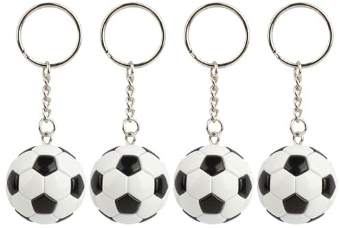 4 Pièces Porte-Clés de Football Porte-Clés de Balle Anti-Stress Porte-Clés de Ballon de Sport pour Porte-Clés de Soccer Porte-clés de Mini Football Porte-Clés de Faveur de Football Balles