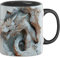 Trendation - 3D Drachen Tasse Geschenk Drachen-Liebhaber (Schwarz)