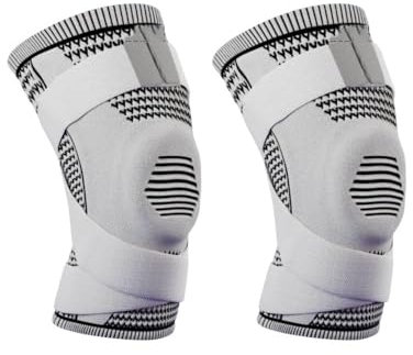 MEIION norelie AktivLife 2.0,Kniebandage für Herren und Damen - Rutschfeste, Atmungsaktive Knieorthese für Sport und Krafttraining Unisex,2 Stück,XXXL-120+ kg