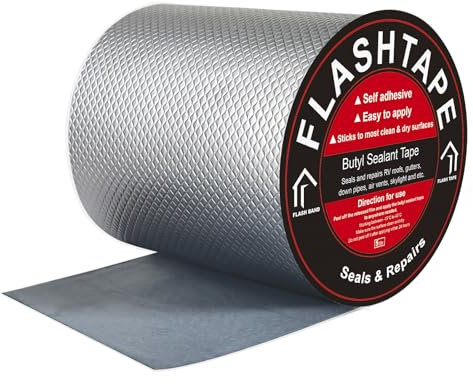 fowong Waterproof Roof Repair Tape - Leak-Sealing, Flashing Tape for Roofs, Gutters, RVs - Weatherproof, Durable, Easy to Apply