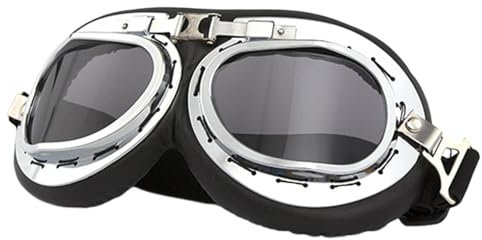 Motorradbrille Herren | Winddichte Pilotenbrille für Motorrad | Outdoorbrille mit verstellbaren Riemen, staubdichte Motorradbrille auf Motorradbrille