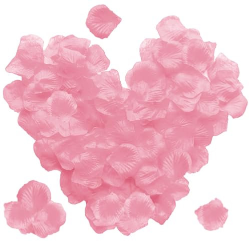 3000 Stück Rosa Blätter, Künstliche Blüten für Hochzeit und Romantische Dekoration - Tischaufsatz und Geburtstag