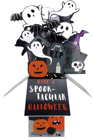 Spooky Ghosts Pop Up Halloween Card 3D Clever Cubes Greeting Card HCCU2PPP