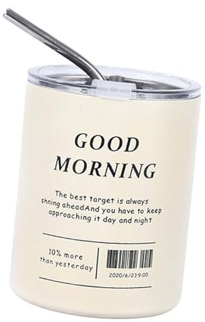 Bicchiere Sottovuoto In Acciaio Inossidabile, Bicchiere Americano - Tazze Per Tazza Da Caffè Termiche - Bicchiere Da Caffè Da Viaggio Sottovuoto A Doppio Strato Con Coperchio 320 Ml Per Uomo E Donna