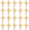 DICOSMETIC 20 Stück Legierungs Kreuznadel Für Männer Goldene Kreuzanstecknadel 25x16mm Religiöse Kreuzbrosche Metall Kreuznadel Set Für Kirchen Gebetskleidung