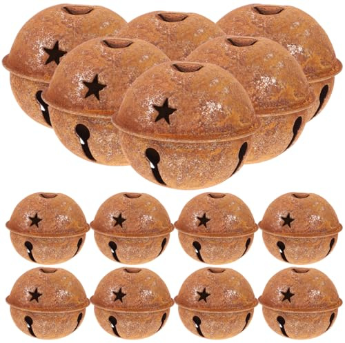 Garneck Stück Rostige Glöckchen 40mm Für DIY Weihnachtsdeko - Perfekte Weihnachtsanhänger Für Bastelprojekte Und Festliche Feierlichkeiten