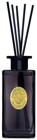 M&SENSE 300ml Raumduft Sandelholz Vanille Duft|Reed Diffuser mit 7 Duftstäbchen|Luxus Lufterfrischer für Badezimmer,Wohnung,Heimdekoration|Raumduft Stäbchen|Bathroom Shelf Decor
