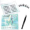 NAGARAKU Cils Auto-Adhésifs avec Pince 72 Fans Self Adhesive Lash Volumineux Monobloc Flocons Fins Sans Dissolvant De Colle À Presser Grappes Réutilisables Pré-Collés Maquillage Épais (C Curl Guppy)