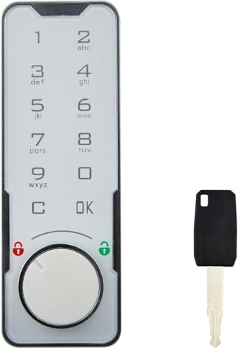 Touch-Tastatur Elektronisch Zahlenschloss, Sicherheit Digital Lock Zugangssperre mit Schlüssel für Zuhause und Büro, Code Sicherheitsschloss für Schule Angestellter Gym Sports Locker