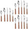 Cabilock Juego De 3 Y Tenedores De Madera Maciza Cubiertos Reutilizables Tenedores Utensilios De Cocina Utensilios Para Comer Utensilios Reutilizables Tenedor Reutilizable