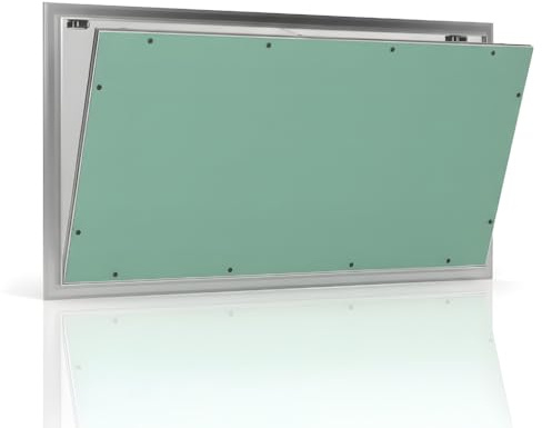 Trappe d'inspection pour plaques de plâtre – Porte peinte rétractable – Cadre en aluminium – Ouverture PushPull – Pour plafonds et mur (60 x 120)