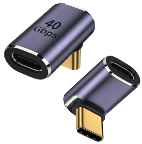 Walmendrix 2-Pack USB C Right Angle Adapter, 90 Degree Male to Female Connector, for Steam Deck, Tablet, and Smartphone