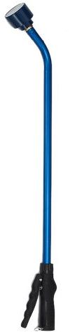 Dramm Touch-N-Flow Rain Wand – 30” Long, Blue – Full Watering Flow with Trigger-Style Shut-Off Valve & Lock – High-Flow, Gentle Spray for Gardens, Hanging Baskets & Flowerbeds