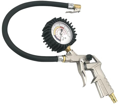 Sealey SA924 Tyre Inflator With Clip-On Connector, Multicoloured