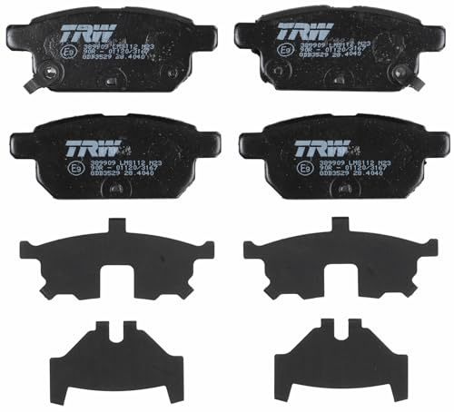 TRW GDB3529 Brake Pad Set of 4 Compatible for Suzuki Swift MK V (FZ, NZ) 2010-2017 Rear Axle and Other Vehicles