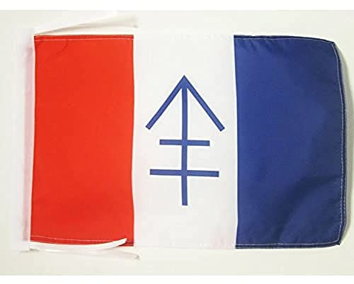 AZ FLAG - Drapeau République Libre du Vercors - 45x30 cm - Pavillon France - Résistance Française 100% Polyester Avec Deux Cordelettes - 20g