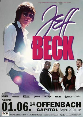 Jeff Beck - Rockn Roll, Frankfurt 2014 » Konzertplakat/Premium Poster | Live Konzert Veranstaltung | DIN A1 «