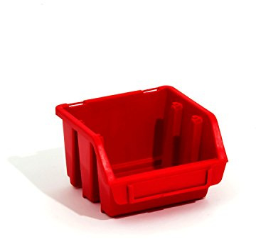 30 Stck. Ergobox Sortierkästen Stapelboxen rot Gr. 1 Kunststoff 116x112x75 mm Etikettenfach