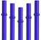 Dakoufish Lot de 12 pailles épaisses réutilisables en plastique sans BPA de 22,9 cm pour Mason Jar Yeti Rambler Couleur unie (22,9 cm, violet)