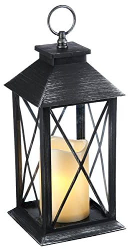 Atmosphera - Lanterne LED H28 - Gris foncé