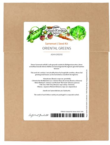 Oriental Greens - Samenset mit 5 asiatischen, sehr gesunden Blattgemüsesorten