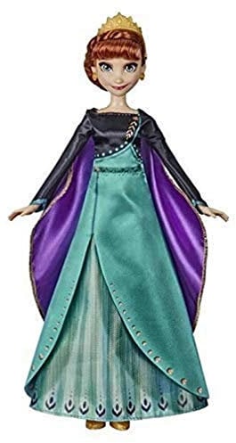 Disney Die Eiskönigin 2 – Puppe Disney Anna Singende (Französisch) im Outfit von Königin – 27 cm