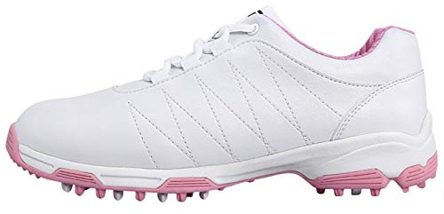 PGM Anti-Skid Waterproof Golf Shoes with Spikes for Women Pink