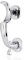 XFORT® Doctor Door Knocker Polished Chrome, Elegant Scroll Door Knockers for Front Door, Front Door Furniture with a Classic Doctor Design, Perfect for Alerting You of Visitors to Your Home