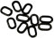 Mikado 25x 6mm ovale Vorfachringe Round Rig Rings schwarz matt