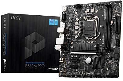 MSI B560M Pro-E ProSeries - Placa Base (mATX, 11e/10ª generación Intel Core, LGA 1200 Socket, DDR4, PCIe 4, M.2 Slot, USB 3.2, Gbps LAN)