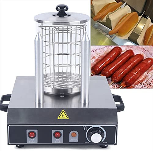 RibasuBB Hot Dog, scalda salsicce 220 V, temperatura regolabile, dispositivo Hot Dog in acciaio inox, tostapane per catering, snack, feste di famiglia