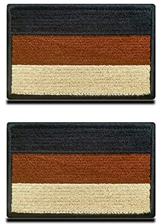 Taktisch Schwarzgrau Deutschland Flagge Patch Deutschland Stoff-Patch mit Verschluss für Kleidung Taschen Rucksack Uniform Weste Hundegeschirr Militär Taktisch Draussen Jersey Kollektor