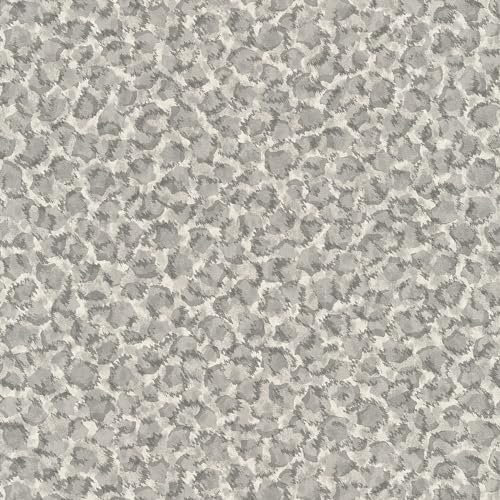 Tiermotiv Tapete Profhome 349022-GU Vliestapete glatt mit Leopardenmuster matt grau creme silber 7,035 m2