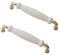 2PCS Cupboard Handle, Ceramic Zinc Alloy Cabinet Handle, Kitchen Drawer Door Handles, Door Knobs for Replacement, for Drawer, Kitchen Cabinet, Bathroom Cabinet, Wardrobe Door(Hole Centre: 128mm)
