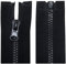 Aerzetix - C63882 - Set di 2 Cerniere Lampo iniettate N°3 70cm separabili - tiretto Decorativo - cursore in Metallo - Colore Nero - Rete Scorrevole Cucito Abbigliamento merceria Giacca