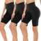 Gayhay 3er Pack Radlerhosen Damen Knielang Kurze Sporthose Leggings Shorts Sommer für Sport Yoga Leggins High Waist Schwarze*3,S-M