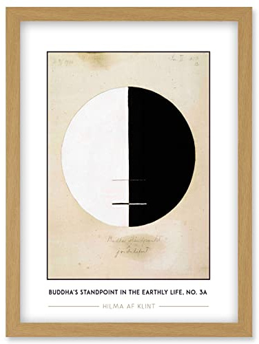 Wee Blue Coo Hilma Af Klint Buddha’s Standpoint In The Earthly Life, No. 3a Abstract Painting Artwork Framed Wall Art Print A4