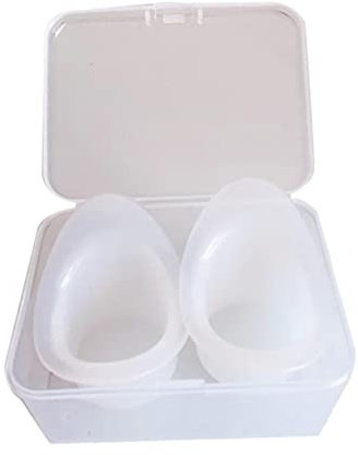 Perfeclan Lot de 2 gobelets en silicone pour lavage oculaire Doux avec récipient de rangement Gobelets de nettoyage portables pour rinçage des yeux