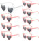 Owlfun 9-pack Heart Sunglasses - Vintage Love Heart Sunglasses for Women, Men & Kids - UV400 Protection - Wedding & Party - 1 White + 8 Pink, 60mm