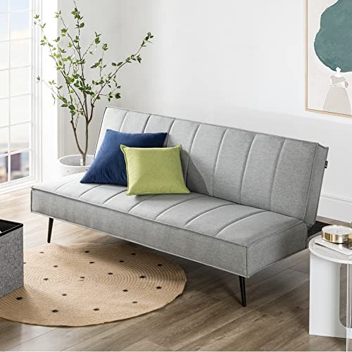 Zinus Quinn Clic Clac 2-in-1 Folding Sofa Bed - 168x96x75 cm - Suitable for Guest Rooms and Small Spaces - Grey